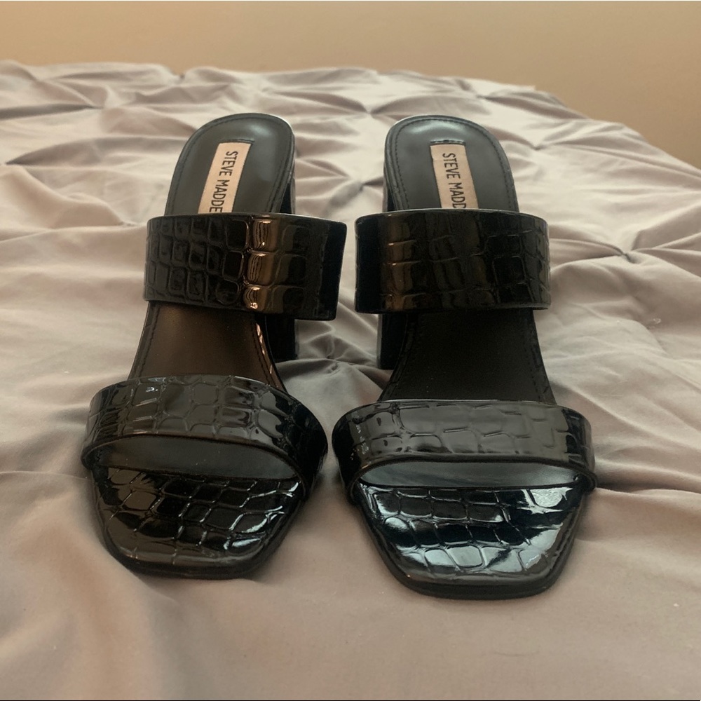 Black Steve Madden Mule Heels